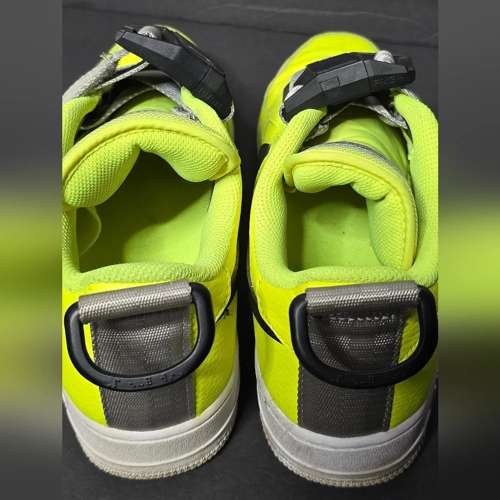 Nike Air Force 1 Low Utility 'Volt' Boys Youth Size 7Y w/Buckle